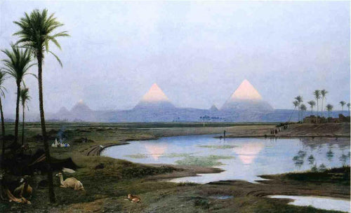 As pirâmides, nascer do sol (Jean-Leon Gerome) - Reprodução com Qualidade Museu