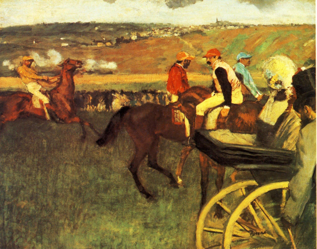 Os Jóqueis Amadores do Hipódromo (Edgar Degas) - Reprodução com Qualidade Museu