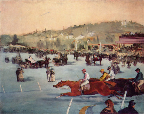 As corridas no Bois De Boulogne (Edouard Manet) - Reprodução com Qualidade Museu