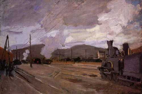 A estação ferroviária de Argenteuil (Claude Monet) - Reprodução com Qualidade Museu