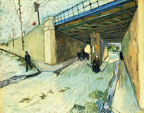 A ponte ferroviária sobre a avenida Montmajour (Vincent Van Gogh) - Reprodução com Qualidade Museu