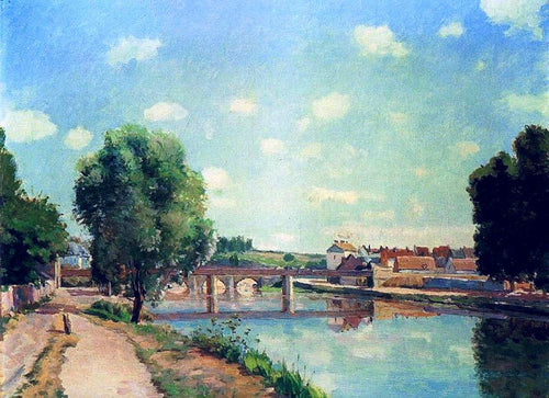 A ponte ferroviária, Pontoise (Camille Pissarro) - Reprodução com Qualidade Museu