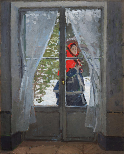 The Red Cape - Madame Monet (Claude Monet) - Reprodução com Qualidade Museu