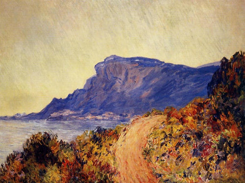 The Red Road em Cap Martin, perto de Menton (Claude Monet) - Reprodução com Qualidade Museu