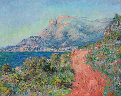 The Red Road Perto de Menton (Claude Monet) - Reprodução com Qualidade Museu