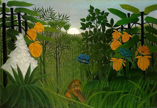 A Repasto do Leão (Henri Rousseau) - Reprodução com Qualidade Museu