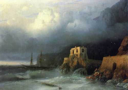 O resgate (Ivan Aivazovsky) - Reprodução com Qualidade Museu