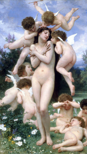 O retorno da primavera (William-Adolphe Bouguereau) - Reprodução com Qualidade Museu