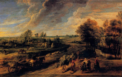 O retorno dos trabalhadores agrícolas dos campos (Peter Paul Rubens) - Reprodução com Qualidade Museu
