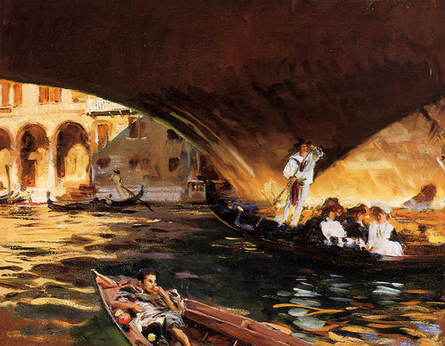 The Rialto, Veneza (John Singer Sargent) - Reprodução com Qualidade Museu
