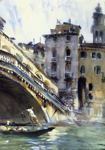 O Rialto. Veneza (John Singer Sargent) - Reprodução com Qualidade Museu