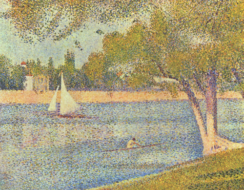 O Rio Sena em La Grande-Jatte (Georges Seurat) - Reprodução com Qualidade Museu