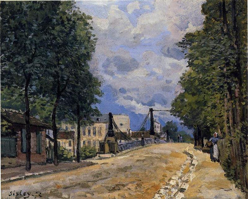 A estrada de Gennevilliers (Alfred Sisley) - Reprodução com Qualidade Museu