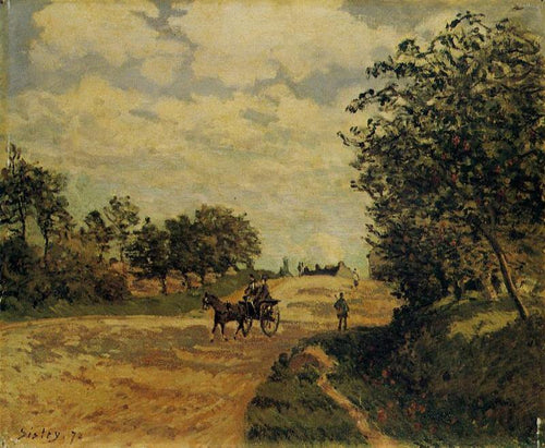 A estrada de Mantes a Choisy-Le-Roi (Alfred Sisley) - Reprodução com Qualidade Museu