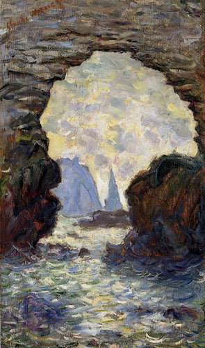 A agulha da rocha vista através do Porte Daumont (Claude Monet) - Reprodução com Qualidade Museu