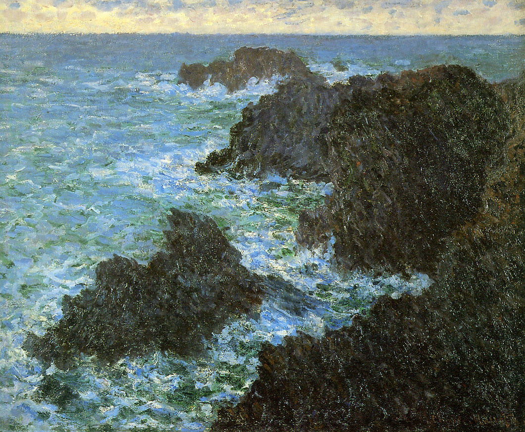 The Rocks Of Belle Lle (Claude Monet) - Reprodução com Qualidade Museu