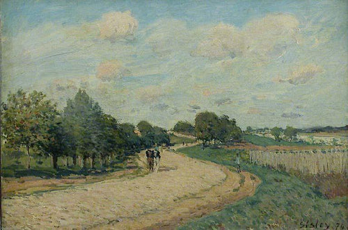 The Route To Mantes (Alfred Sisley) - Reprodução com Qualidade Museu
