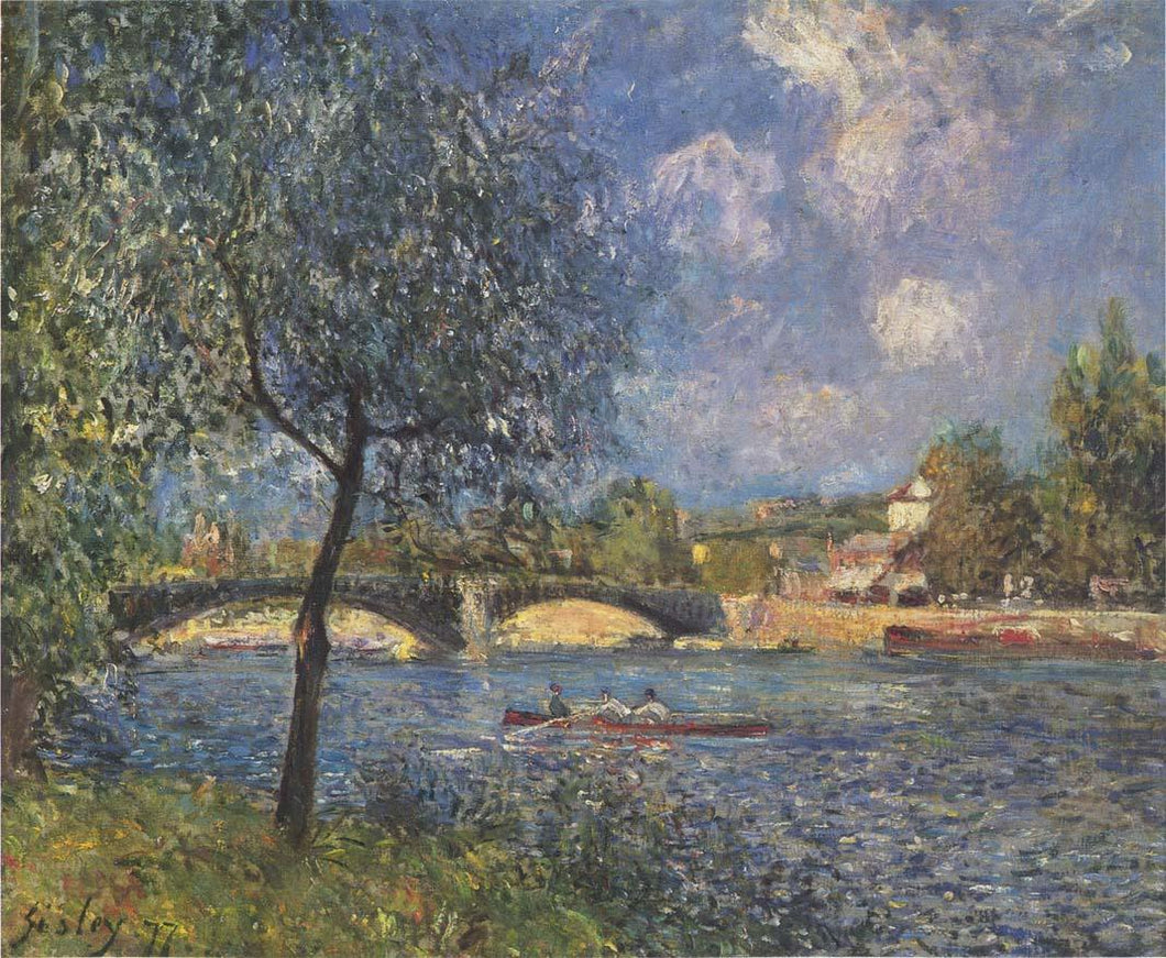 Os remadores (Alfred Sisley) - Reprodução com Qualidade Museu