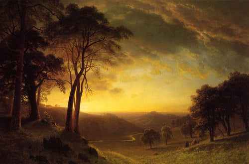 Vale do Rio Sacramento (Albert Bierstadt) - Reprodução com Qualidade Museu