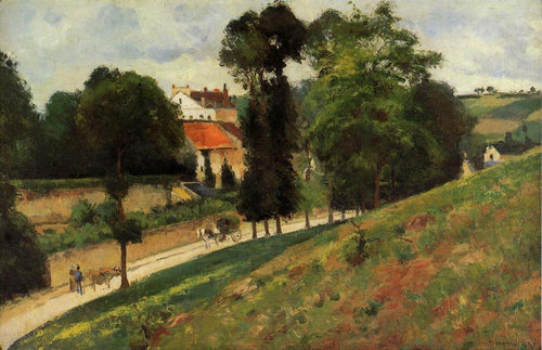 A estrada de Saint Antoine em Lhermitage, Pontoise (Camille Pissarro) - Reprodução com Qualidade Museu