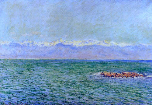 O mar e os alpes (Claude Monet) - Reprodução com Qualidade Museu