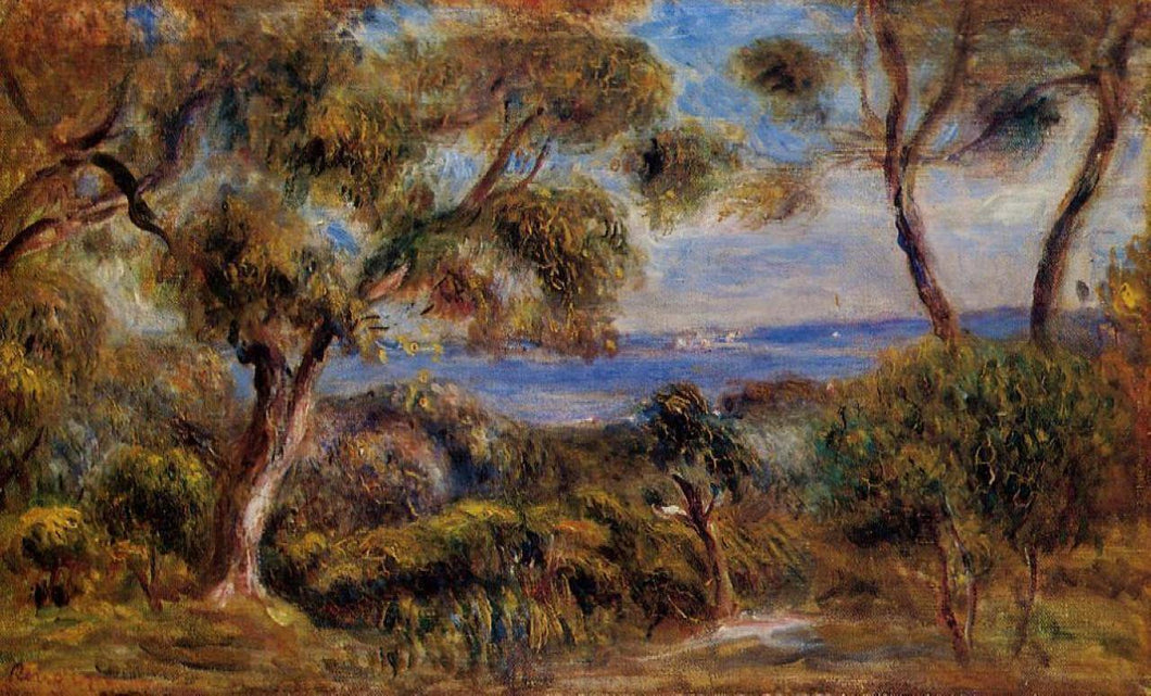 O mar em Cagnes - Pierre-Auguste Renoir