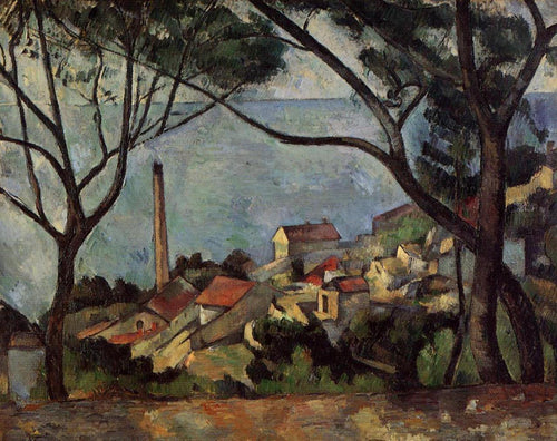O mar em Lestaque (Paul Cézanne) - Reprodução com Qualidade Museu