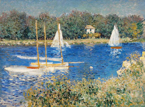 O Sena em Argenteuil (Claude Monet) - Reprodução com Qualidade Museu