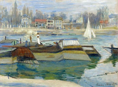O Sena em Asnières (Claude Monet) - Reprodução com Qualidade Museu