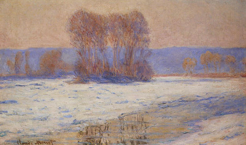 O Sena em Bennecourt, inverno (Claude Monet) - Reprodução com Qualidade Museu