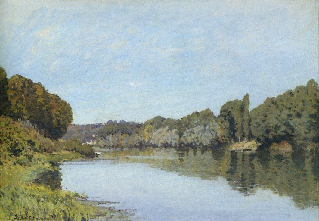 O Sena em Bougival (Alfred Sisley) - Reprodução com Qualidade Museu