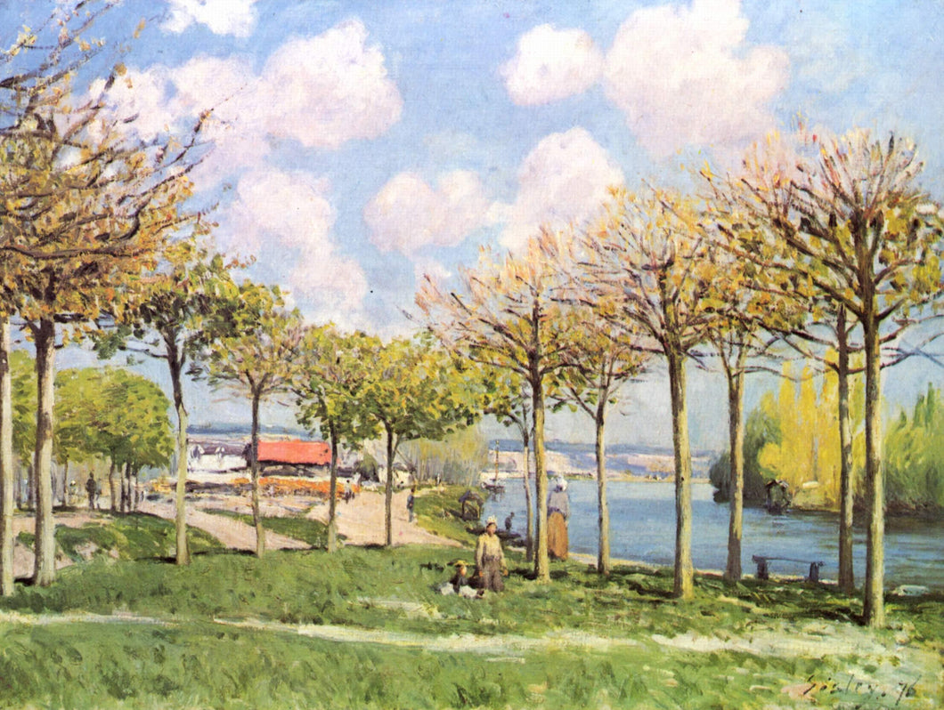 O Sena em Bougival (Alfred Sisley) - Reprodução com Qualidade Museu