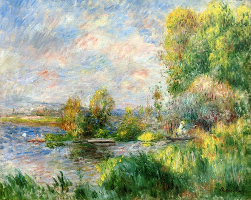 O Sena em Bougival (Pierre-Auguste Renoir) - Reprodução com Qualidade Museu
