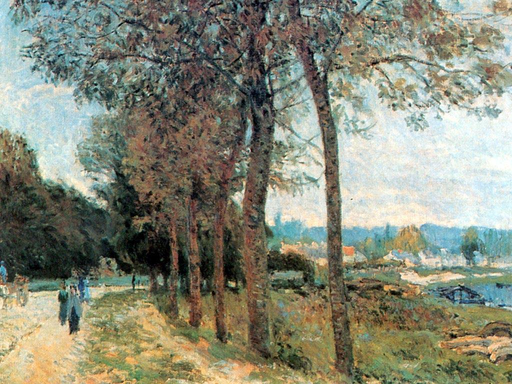 O Sena em Marly (Alfred Sisley) - Reprodução com Qualidade Museu