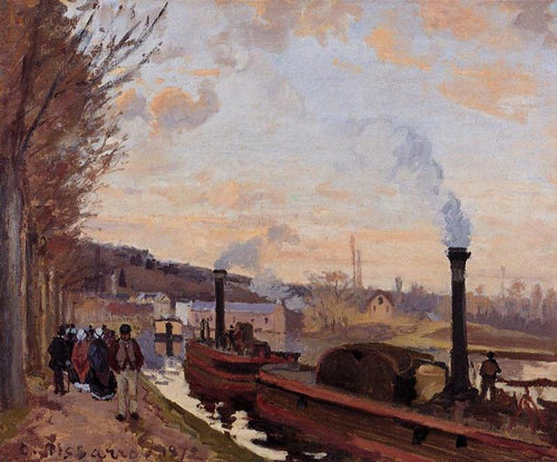 O Sena em Port Marly (Camille Pissarro) - Reprodução com Qualidade Museu