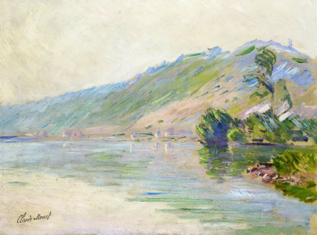 O Sena em Port-Villes, tempo bom (Claude Monet) - Reprodução com Qualidade Museu
