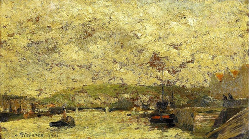 O Sena em Rouen (Camille Pissarro) - Reprodução com Qualidade Museu