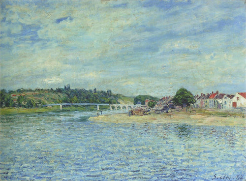 O Sena em Saint Mammes (Alfred Sisley) - Reprodução com Qualidade Museu