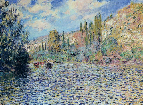 O Sena em Vetheuil (Claude Monet) - Reprodução com Qualidade Museu