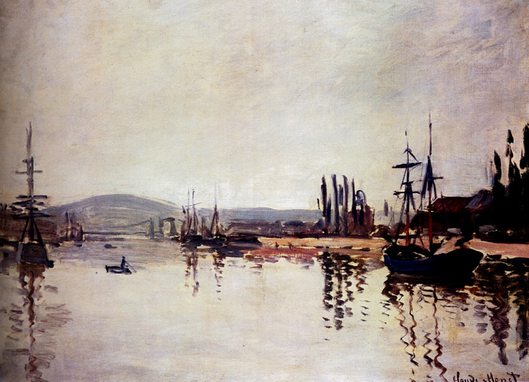 O Sena abaixo de Rouen (Claude Monet) - Reprodução com Qualidade Museu