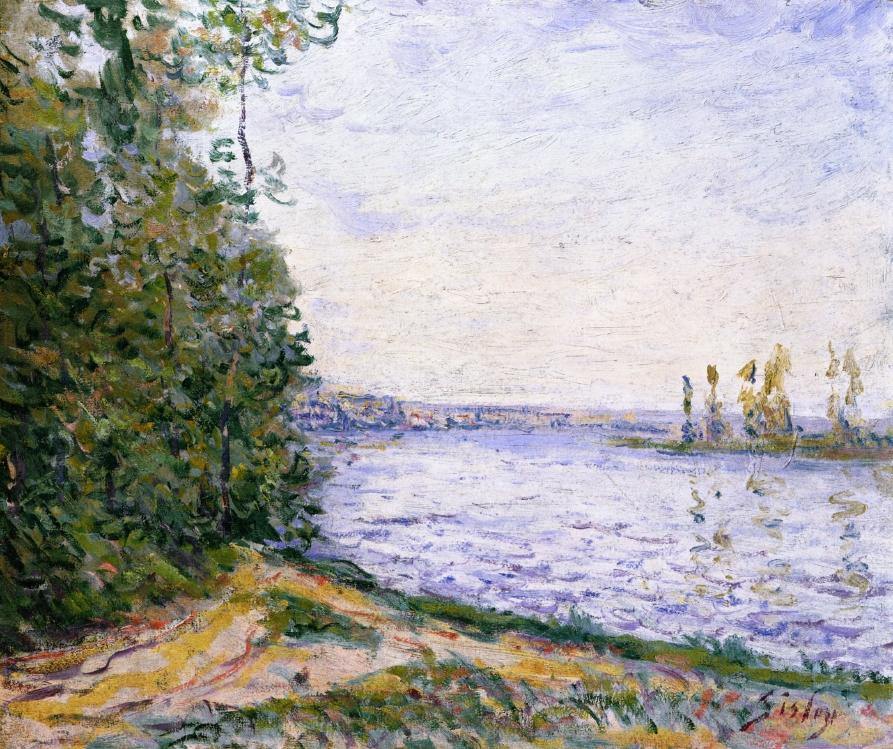 O Sena perto de (Alfred Sisley) - Reprodução com Qualidade Museu