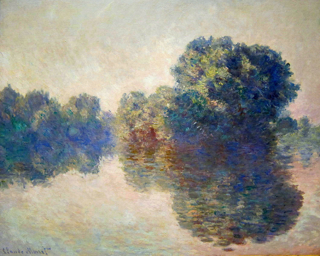 O Sena perto de Giverny (Claude Monet) - Reprodução com Qualidade Museu