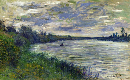 O Sena perto de Vetheuil, clima tempestuoso (Claude Monet) - Reprodução com Qualidade Museu