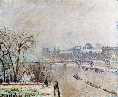 O Sena visto do Pont Neuf, inverno (Camille Pissarro) - Reprodução com Qualidade Museu