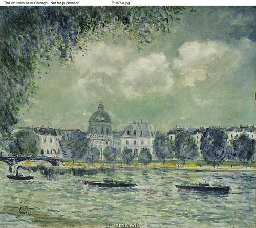 O Sena com o Instituto da França (Alfred Sisley) - Reprodução com Qualidade Museu