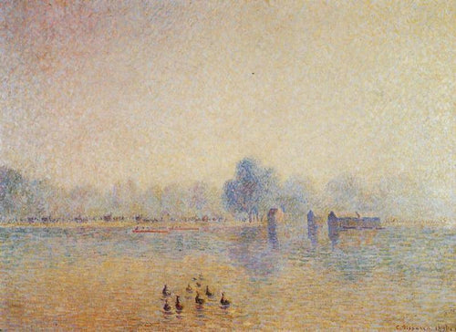 The Serpentine, Hyde Park, Fog Effect (Camille Pissarro) - Reprodução com Qualidade Museu