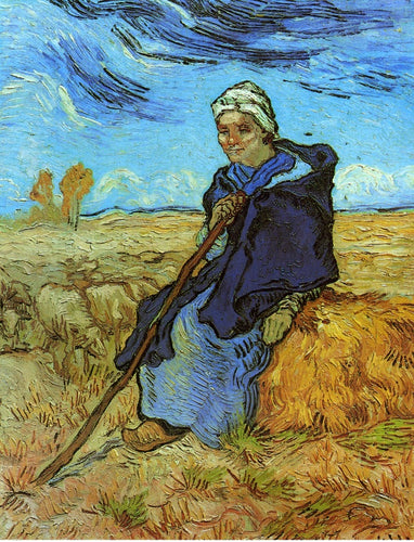 A Pastora, Depois do Millet (Vincent Van Gogh) - Reprodução com Qualidade Museu