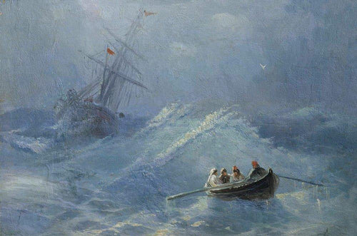 O naufrágio em um mar tempestuoso - Ivan Aivazovsky