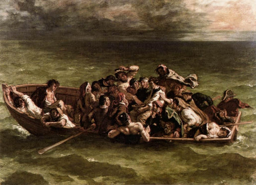 O naufrágio de Don Juan (Eugene Delacroix) - Reprodução com Qualidade Museu