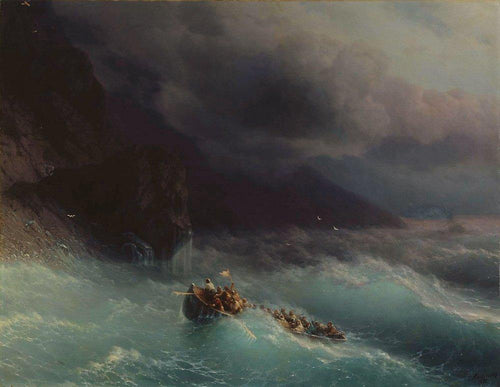 O naufrágio no Mar Negro (Ivan Aivazovsky) - Reprodução com Qualidade Museu